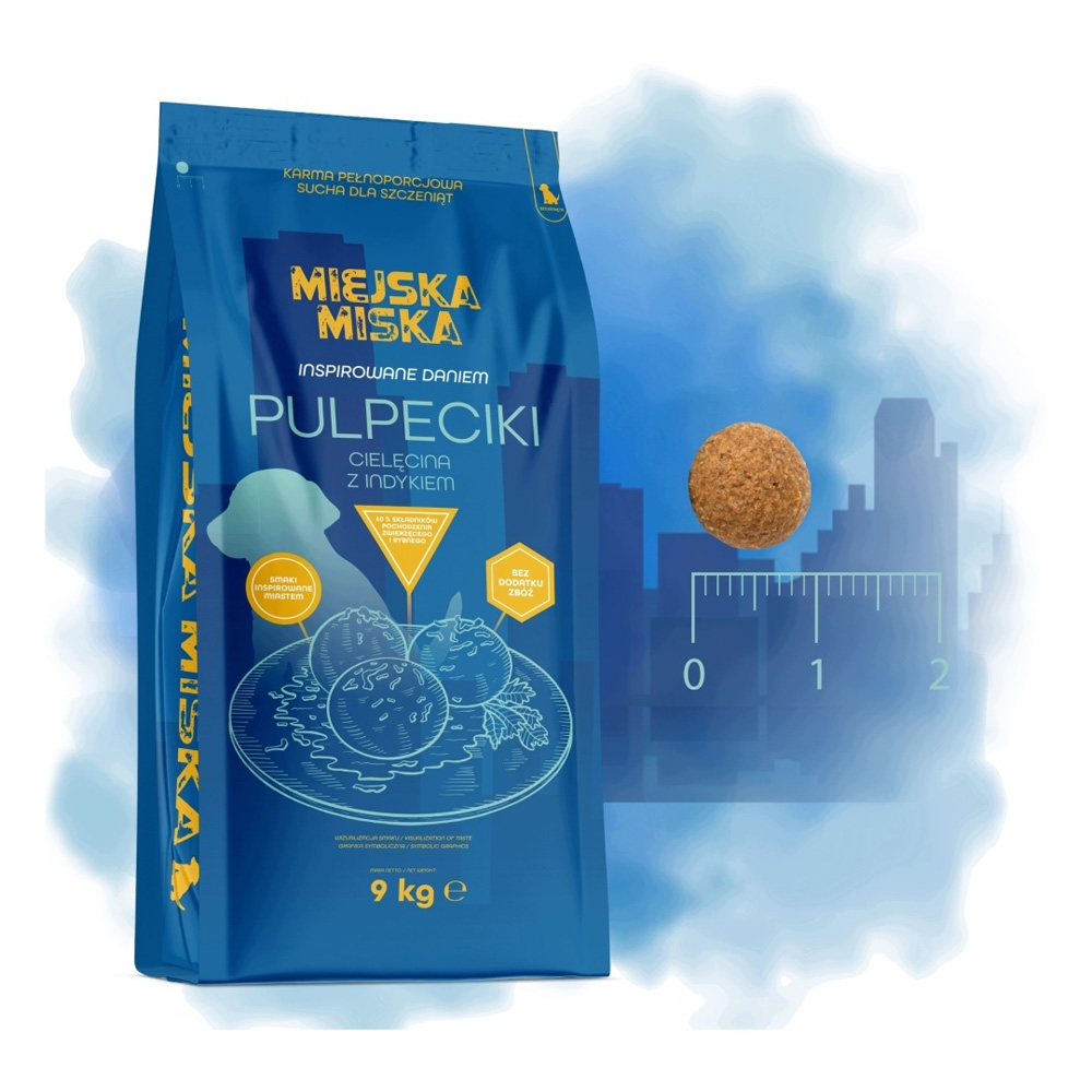 Miejska Miska Gaczoo Pulpeciki Cielęcina Karma Sucha dla Szczeniąt 9kg S